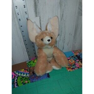 Petting  Zoo FOX Light Brown/Tan /White Large Ears Plush Stuffed Animal Toy 2023